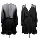 Mara Hoffman Black Chiffon Balloon Sleeve Mini Dress Photo 8