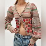 Free People  Heart Eyes Cardi Cardigan Sweater in Moonlight Hearts Combo Photo 2
