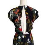 ZARA  Black/Multicolor Floral Crop Jumpsuit Women's Size Medium | 55-60 Photo 3