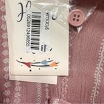 Hippie Rose  Mauve & Cream Boho Floral Design Long Sleeve Button Front Top Large Photo 11