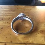 Natural Tanzanite Sterling Silver Halo Ring Size 10 Purple Photo 4