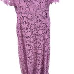 Lela Rose Deedie Gown Floral Guipure Lace Orchid Purple Pink Size 16 Purple Photo 10