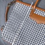 Rebecca Minkoff  Womens Handbag Leather Woven Purse Shoulder Bag Blue White Photo 12