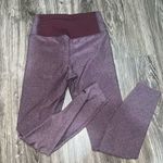 Nike Leggings Women's Burgundy Dri Fit Ten Less Yoga Heather Ankle Ladies Photo 4