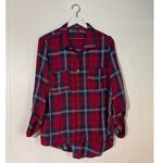 Stoosh Womens Shirt Womens XL Red & Blue Plaid Button-Up Photo 1