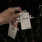 Good American Sequin Collared Party Jacket Blouse Size 5 NWT Black $129 Sold Out Photo 8