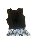 Women’s floral dress size medium black lace detail at the top Blue Photo 3