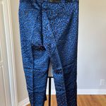 Banana Republic NWT size 10 Logan trouser pant blue w/cheetah cropped mob wife Photo 12