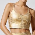 Carbon 38  BRALETTE SPORT BRA AND LEGGINGS GOLD SIZE MEDIUM Photo 2