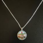 Silver chain Merry Christmas party necklace Photo 5