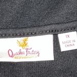 Quacker Factory  T Shirt Women's 1X Black Nativity Christmas Beaded‎ Short Sleeve Photo 3