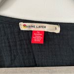 Marine layer Valencia Wrap Dress Black Cotton S Photo 5