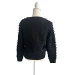ANINE BING Black Knit Pulled Bomber Style Jacket Coat Size XS Photo 3
