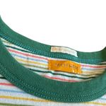 Mother Strong and Silent Type Pocket Tank Top Shirt Green Multi Stripe Sz Large Photo 5