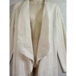 Lands' End  Women‎ Large Open Front Cardigan White Photo 4