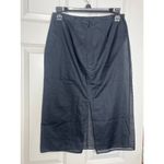 COS  Black Cotton Skirt with Mini Length Lining Back Split and Zip Size 4 Photo 1