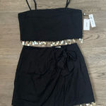 Jason Wu  Pearl‎ Fringe Linen Blend Crop Top + Skirt Set - Size 6 - NWT Photo 0