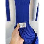 Hera Collection Women’s Royal Blue Ribbed Knit Long Sleeve Midi Dress Size M Size M Photo 10