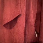 BB Dakota Faux Suede Waterfall Jacket Blazer Women's XL Brown Boho Vegan Photo 4