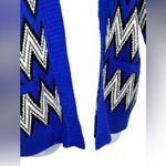 Allison Brittney Chevron Grandpa Open Front Vintage Cardigan Size Large Photo 3