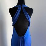 Elegant Royal Blue Maxi Dress with Embellished Detail Size 12 Photo 6