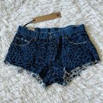 Ksubi  albuquerqe cut off crowded house shorts leopard blue size 26 Photo 0
