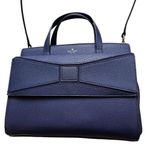 Kate Spade Chantal Bridge Blue Leather Bow Satchel Bag Photo 5