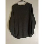 Ronnie Salloway Black Chunky Knit Button Split Side Scoop Neck Sweater M Black Size M Photo 5