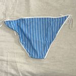 J.Crew String hipster bikini bottom in stripe blue white size Large Photo 5
