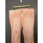 Decree  Jeans Juniors 17 Pink Light Wash Super Skinny Distressed Stretch Denim Photo 1