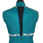 Old Navy  Racer Halter Black Geometric Swimsuit Top Photo 2