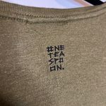 One Teaspoon NWT  OT Linen Wide Neck Short Sleeve Tee - Khaki Photo 3