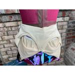 The Slim suit one piece swimsuit ruched front black blue purple leaf print Size M Photo 8