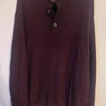 American Eagle  Seriously Soft Burgundy Henley Sweater Men’s XXL Photo 0