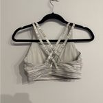 Lululemon  White and Gray Striped Bra Photo 1