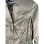 Worth Metallic Gold 100% Genuine Leather Short Full Zip Jacket Size 2 Photo 4