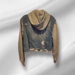 Ci Sono Ci‎ Sono Destroyed Cropped Denim Jacket with attached Hoody Photo 4