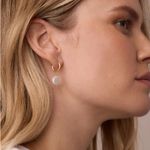 Gorjana Goerjana Reese Pearl Huggies Gold Pearl Drop Earrings Photo 5