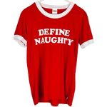 PINK - Victoria's Secret  |  Define Naughty Shirt Top Christmas Holidays Santa Photo 0