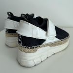 Kenzo Espadrille Sneakers Womens 8.5 EU 39 Black White Platform Rope Slip On Photo 3