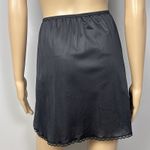 Vintage Wondermaid Half Slip Short Black Size Small 100% Nylon USA Made Lace Photo 1