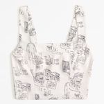 Abercrombie & Fitch A&F Beige Pattern Crop Tank Photo 0