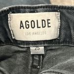 AGOLDE  Jeans Womens 25 Toni Straight Leg Faded Black Denim Distressed Raw Hem Photo 2