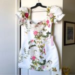 Damaris Bailey Rose Mini Dress Faille Wedding White Floral XL NWT Photo 1