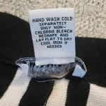 Carmen Marc Valvo  Sweater Knit Skirt Black White Stripe Knee Length Size Medium Photo 3