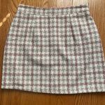 Fashion On Earth  Pink and White Plaid Mini Skirt Size Medium Photo 0