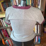 Victoria's Secret Victoria’s Secret sequin logo gray & maroon XS baseball tee Photo 1