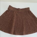 Forever 21 gold sparkle skirt size medium mini circle skater sparkly sparkles Photo 0