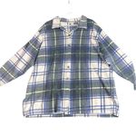 The Avenue Vintage Plaid Flannel Shirt Womens 22/24 Shacket Made USA Cozy Fall Blue Size undefined Photo 1