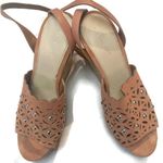 Marc Fisher Hata Cutout Suede Studded Espadrille Jute Wedge Platform Sandal 10 Photo 2